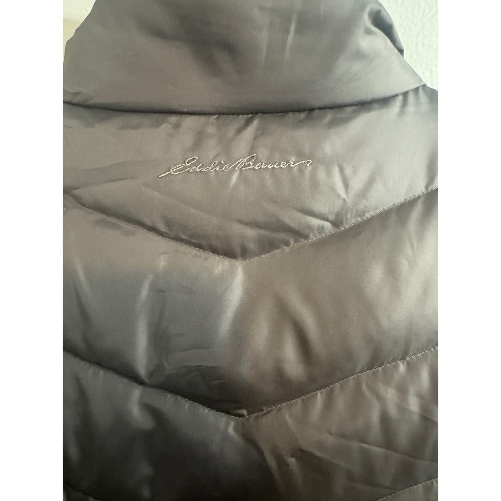 Eddie Bauer EB550 Premium Goose Down‎ Vest Gray Red Sherpa Collar Puffer  XL - Picture 5 of 7